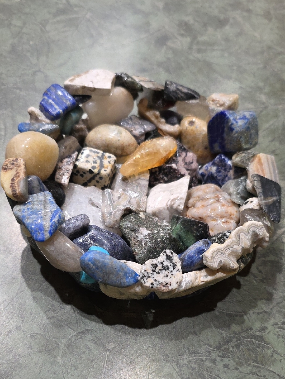 Handmade Blue Tone Rock Bowl